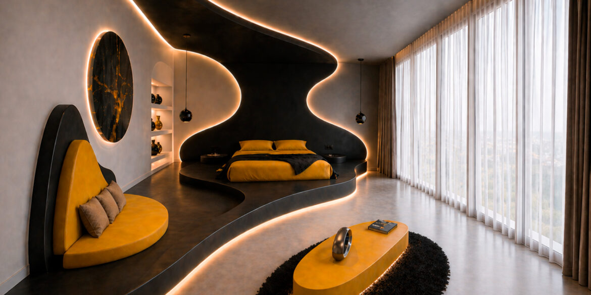 LUJO ORGÁNICO Y VANGUARDIA RADICAL: EL DORMITORIO QUE REDEFINE EL DISEÑO CONTEMPORÁNEO