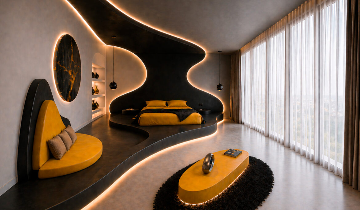dormitorio futurista