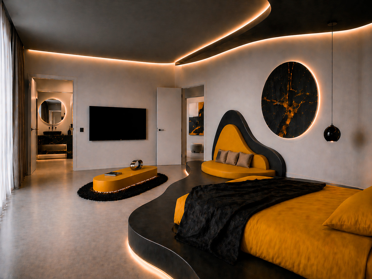 dormitorio futurista