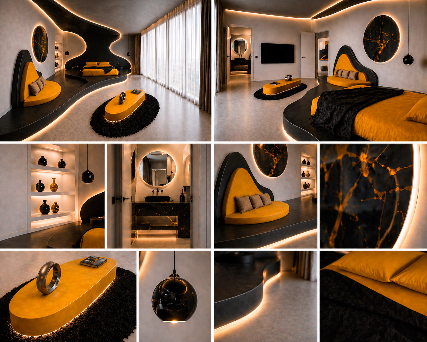 dormitorio futurista