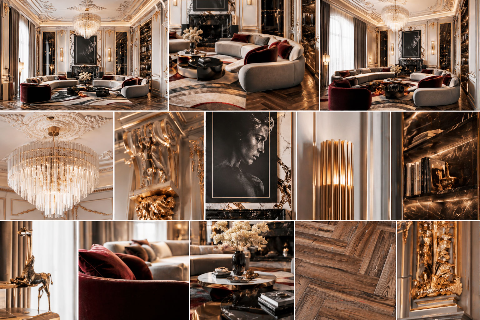 salón de lujo estilo ruso