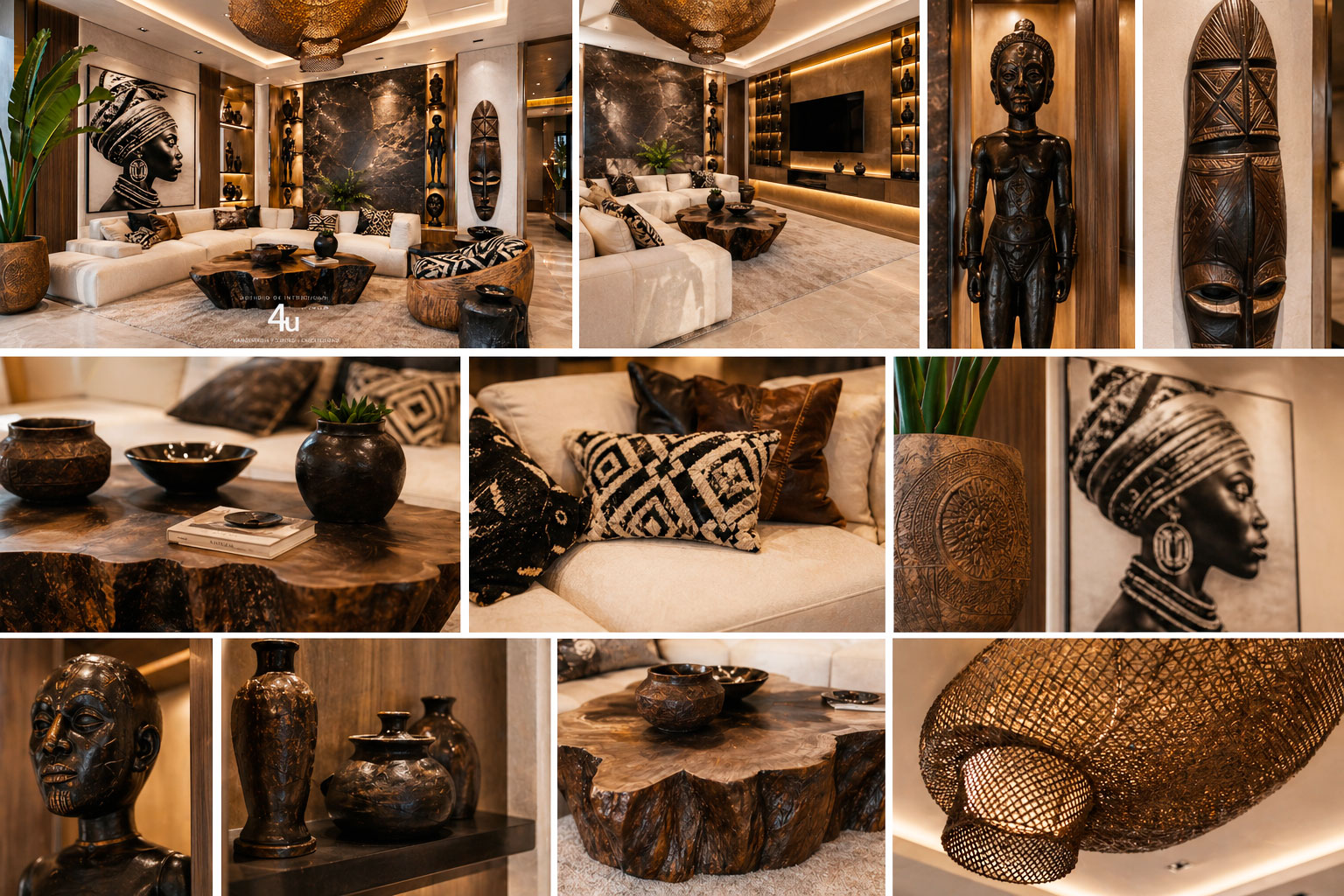 salón de lujo africano